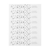 Winter Foliage Faux Silver Foil Adres label (Vel)