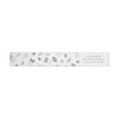 Winter Foliage Faux Silver Foil Adres label (Individueel)
