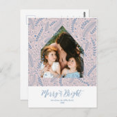 Winter Foliage | Foto Merry & Bright Holiday Briefkaart (Voorkant / Achterkant)