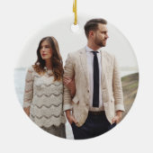 Winter Foliage Gold Keramisch Ornament (Achterkant)