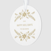 Winter Foliage Gold Ornament (voorkant)