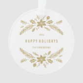 Winter Foliage Gold Ornament (voorkant)
