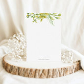 Winter Foliage Groen gepersonaliseerd monogram Briefpapier