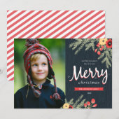 Winter Foliage Holiday Card Feestdagenkaart (Voorkant / Achterkant)