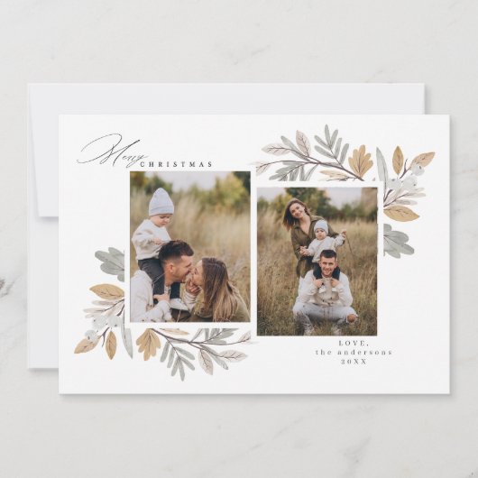 Winter Foliage Holiday Card Kaart (Voorkant)