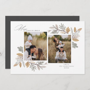 Winter Foliage Holiday Card Kaart