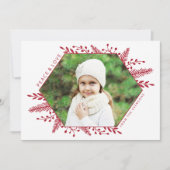 Winter Foliage Horizontale fotokaart | Rood Feestdagenkaart (Voorkant)