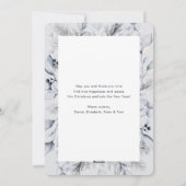 Winter Foliage Lijst Foto Vrolijk Kerstfeest Kaart (Achterkant)