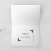 Winter Foliage Merry-kerstfoto Feestdagen Kaart (Binnen)