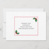 Winter Foliage Merry-kerstfoto Kaart (Achterkant)