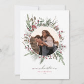 Winter Foliage met kerstfotokaart Feestdagenkaart (Voorkant)