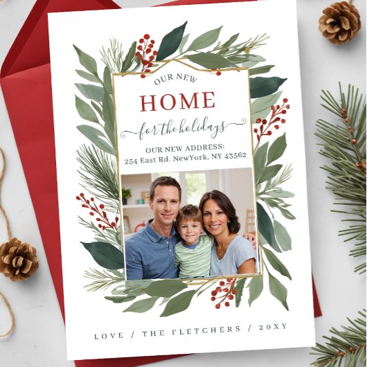 Winter Foliage Nieuw Huis voor Feestdagen Foto Ver