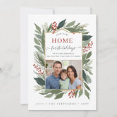 Winter Foliage Nieuw Huis voor Feestdagen Foto Ver Feestdagenkaart (Voorkant)