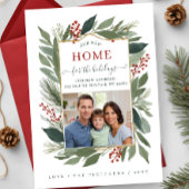 Winter Foliage Nieuw Huis voor Feestdagen Foto Ver Feestdagenkaart