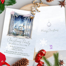 Winter Foliage Pine Forest Waterverf Kerst