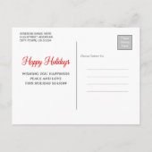 Winter Foliage Prettige feestdagen Foto Briefkaart (Achterkant)