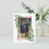 Winter Foliage Prettige feestdagen Foto Briefkaart (Staand voorkant)