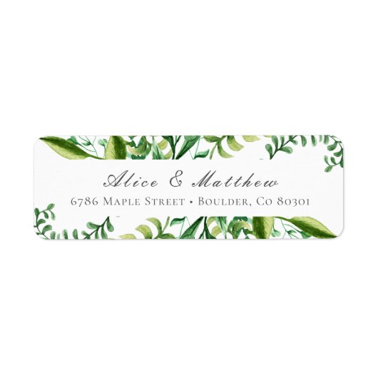 Winter Foliage retour adres label (Voorkant)
