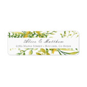 Winter Foliage retour adres label (Voorkant)