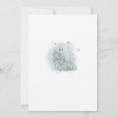 Winter Foliage Waterverf Berries Virtual Wedding Kaart (Achterkant)