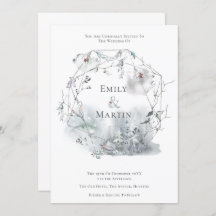 Winter Foliage Waterverf bessen Leaf bruiloft