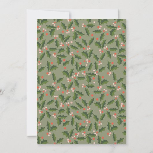Winter Foliage Woodland Animals Navy Baby shower Kaart (Achterkant)