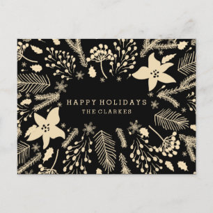 WINTER FOLIAGE WREATH   STYLISH HOLIDAY BRIEFKAART