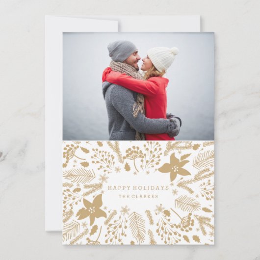 WINTER FOLIAGE WREATH | STYLISH HOLIDAY CARD FEESTDAGENKAART (Voorkant)