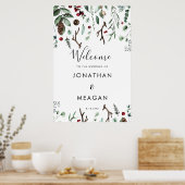 Winter-folievakantie welkomstbord voor bruiloft poster (Keuken)