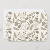 Winter Folliage Gold Holiday Soirée Party Kaart (Achterkant)