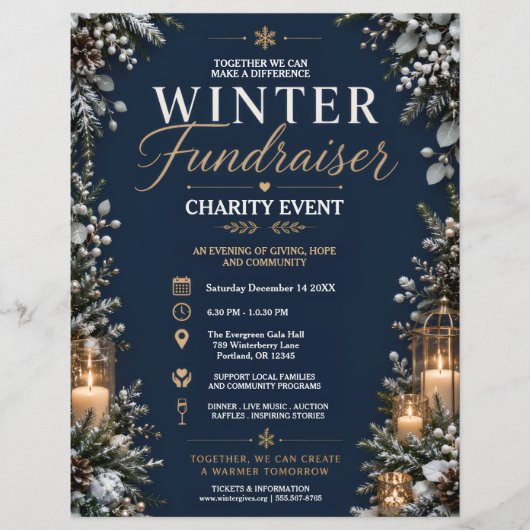 Winter Fondsenwervingsfolder Flyer (Voorkant)