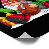 Winter Football Gnome Kerst voor Jongens Kinder Poster (Hoek)