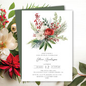 Winter Foral Baby shower Kaart