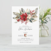 Winter Foral Vrijgezellenfeest Kaart (Staand voorkant)