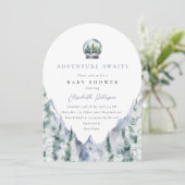 Winter Forest Adventure Boy Baby shower Kaart (Staand voorkant)