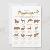 Winter Forest Animal Zwangerschap Baby shower Game Kaart (Voorkant)