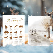 Winter Forest Animal Zwangerschap Baby shower Game Kaart