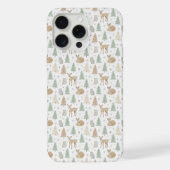 Winter Forest Animals Seamless Pattern iPhone Hoesje (Achterkant)