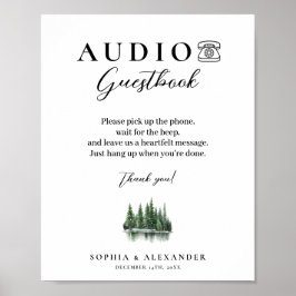 Winter Forest Audio Trouwgastenboek Poster