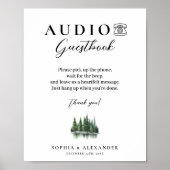 Winter Forest Audio Wedding Guestbook Poster (Voorkant)