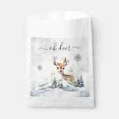Winter Forest Baby Deer Animal Baby shower Bedankzakje (Voorkant)