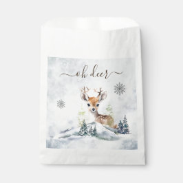 Winter Forest Baby Deer Animal Baby shower Bedankzakje
