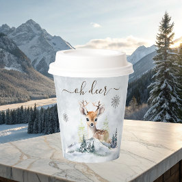 Winter Forest Baby Deer Animal Baby shower Papieren Bekers