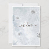 Winter Forest Baby Deer Baby shower Kaart (Achterkant)