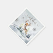 Winter Forest Baby Deer Baby shower Servet (Hoek)