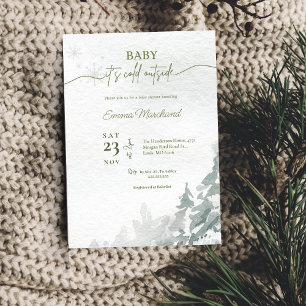 Winter Forest Baby is koud buiten baby shower Kaart