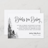 Winter Forest Baby shower Book Request Card Informatiekaartje (Voorkant / Achterkant)