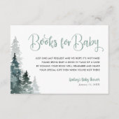 Winter Forest Baby shower Book Request Card Informatiekaartje (Voorkant)