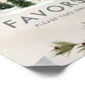 Winter Forest Baby shower Favorieten teken Poster (Hoek)