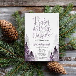 Winter Forest Baby shower Invitation Kaart